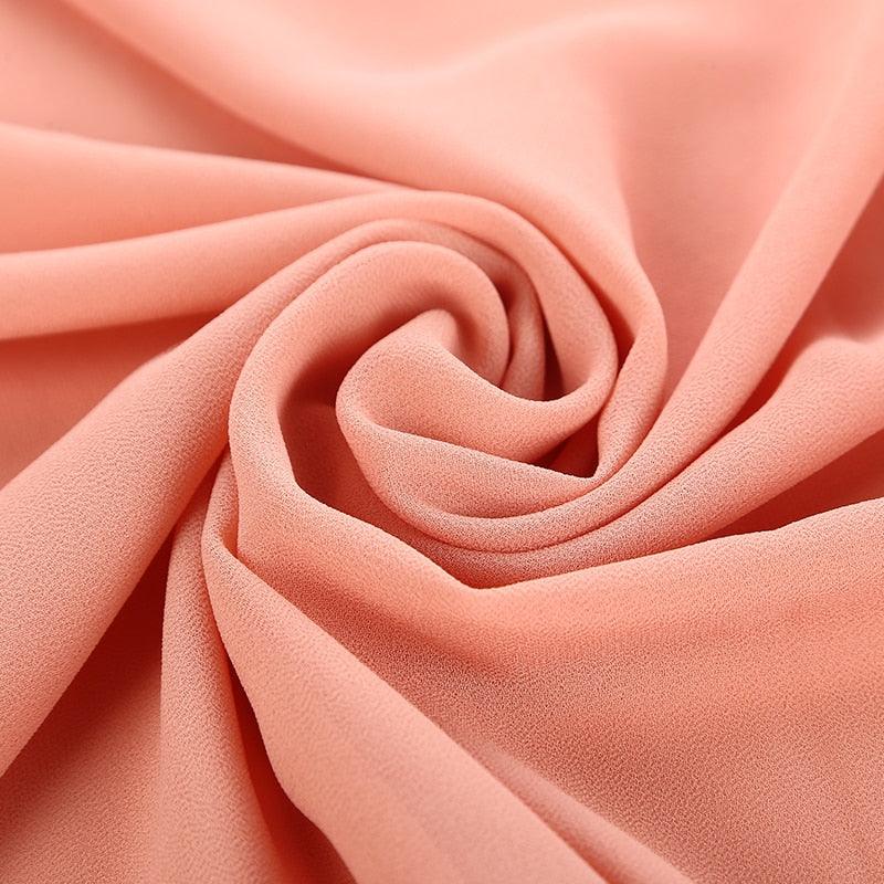 New Long Solid Colorful Soft Chiffon Hijab Elegant Scarf Wrap Lightweight Islamic Head Wear Escharpe Shawls Headband Stole Muslim Hijabs Wrap Headscarf Scarves Colors For Women