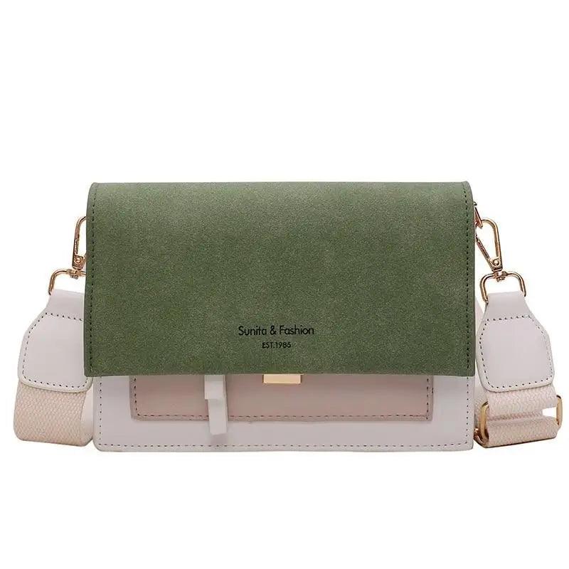 New Look Contrast Color Scrub Leather Crossbody Bags For Women And Girls Simple Chain Shoulder Bag , Purses And Handbags For Ladies