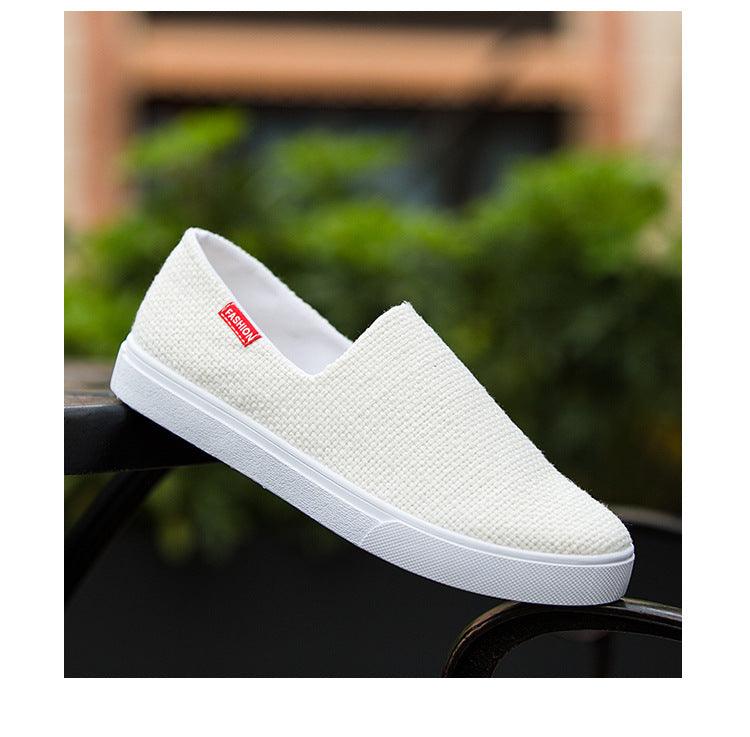 New Mens Womens Casual Flat Canvas Shoes Lightweight Elegant Shoes Men Casual Walking Sneakers Comfortable Modern White Soft Sneakers