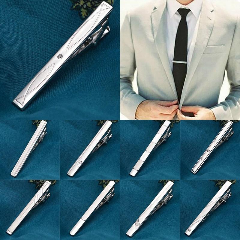 New Metal Silver Color Tie Clip For Men Wedding Necktie Tie Clasp Clip Tie Clips for Men Tie Bar Clip  Regular Ties Necktie Wedding Business Tie Pin Clips Gentleman Ties Bar Elegant Men's Accessories