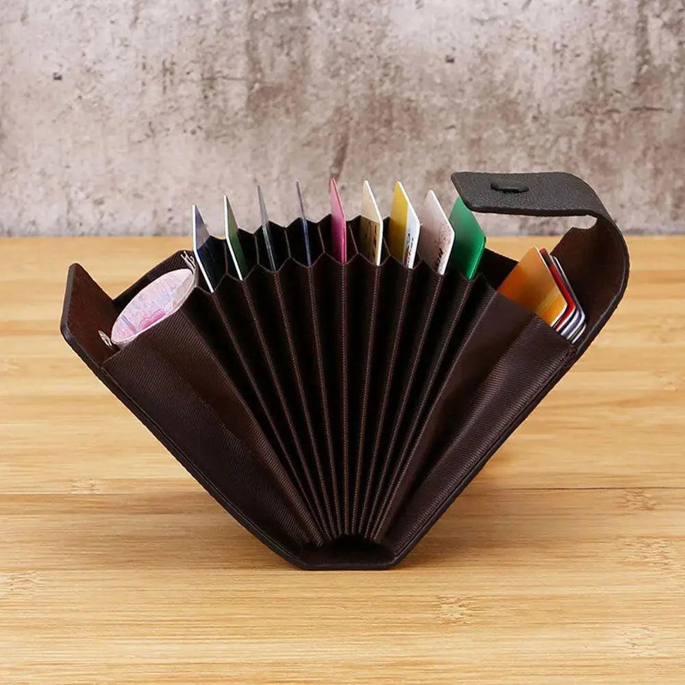 New Modern Fashion Unisex Business Leather Wallet Cool ID Credit Card Holder Name Cards Case Pocket Organizer Bag Multiple Card Slots Wallet Clip Very Light Wearable Clip