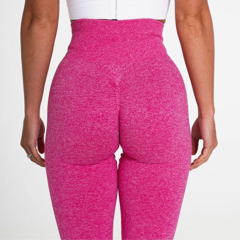 New Pink Seamless Leggings Women Workout Gym Clothing Push Up Legging Lifting Leggings For Women Seamless Workout Leggings High Waist Yoga Pants Sport Women Fitness Active Wear