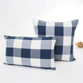New Plaid Striped Polyester Cotton Cushion Cover Pillow Case Navy Blue Pillow Cover Cushion Cover Solid Navy Blue Striped Design Chair Sofa Home Decor Throw Pillow Cover