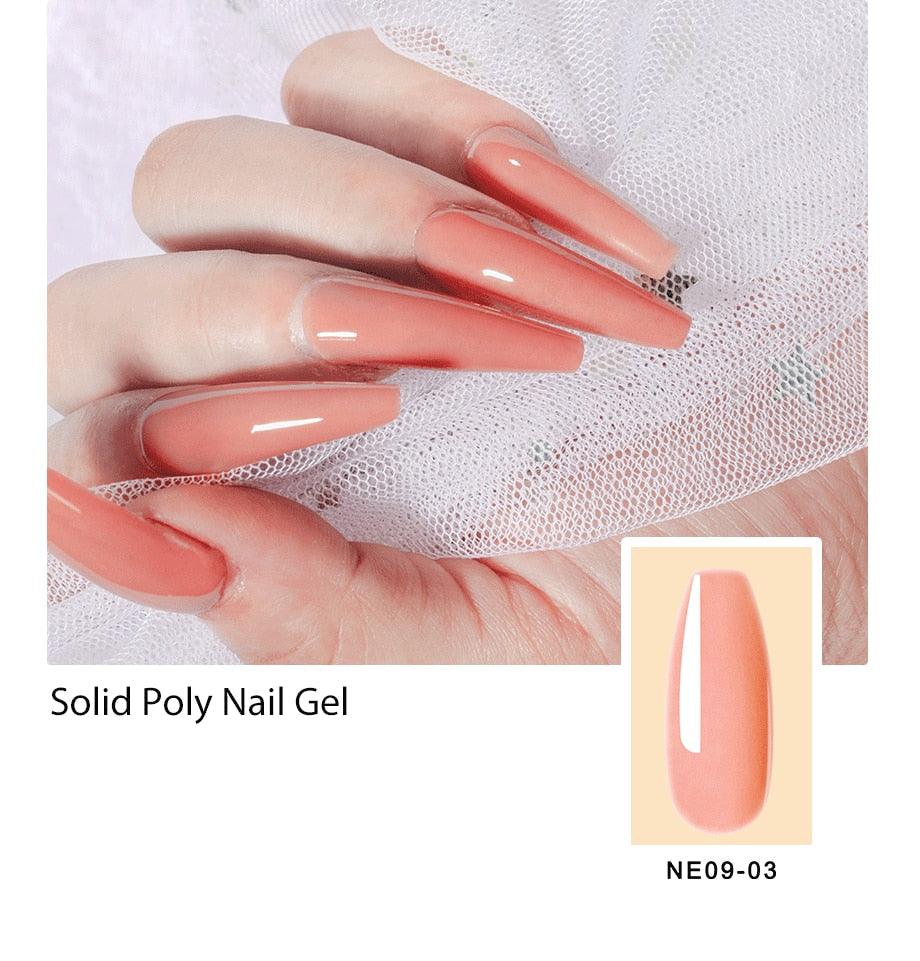 New Poly Nail Polish Gel Extension Glitter Gel Nails Manicure Design UV Reflective Diamond Shine