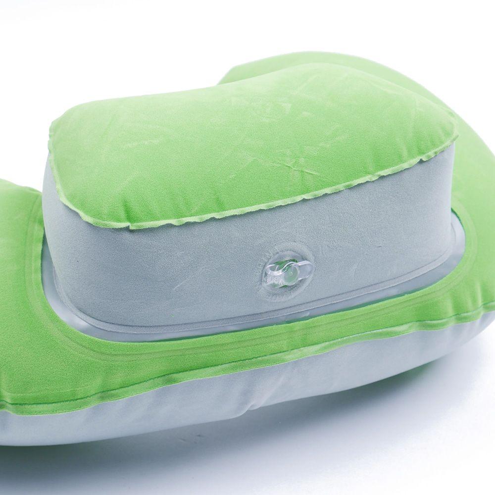 New Portable U Shape Air Inflatable Travel Pillow Support Flocking PVC Ultra Soft Comfort Neck Travel Pillow Neck Pillow for Airplane Travel Inflatable Neck Pillow for Airplane with 3D Contoured Eye Masks Adjustable Neck Support Pillow for Traveling