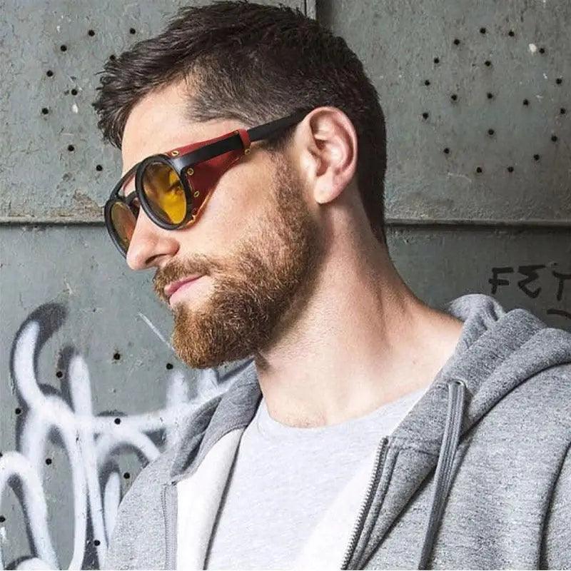 New Retro Sunglasses Unique Design Round Frame Vintage Style Sunglasses UV400 For Men