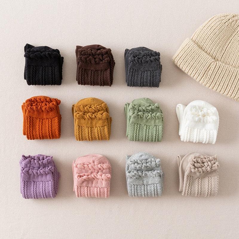 Ruffle Frilly Socks Kawaii Cotton Socks Cute Women Solid Color Warm Winter Running Cycling Climbing Unisex socks For Men And Women
