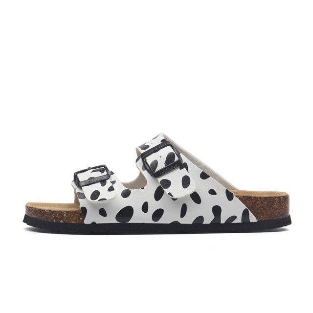 New Summer Beach Slippers Casual Double Buckle Non-slip Clogs Slides Women Slip On Flip Flop Women's Comfort Slides Double Buckle Adjustable EVA Flat Sandals