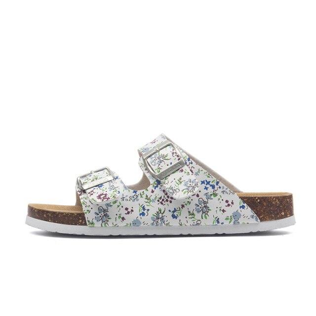 New Summer Beach Slippers Casual Double Buckle Non-slip Clogs Slides Women Slip On Flip Flop Women's Comfort Slides Double Buckle Adjustable EVA Flat Sandals