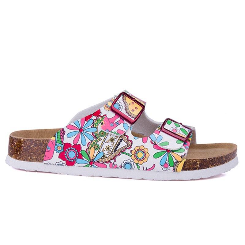 New Summer Beach Slippers Casual Double Buckle Non-slip Clogs Slides Women Slip On Flip Flop Women's Comfort Slides Double Buckle Adjustable EVA Flat Sandals