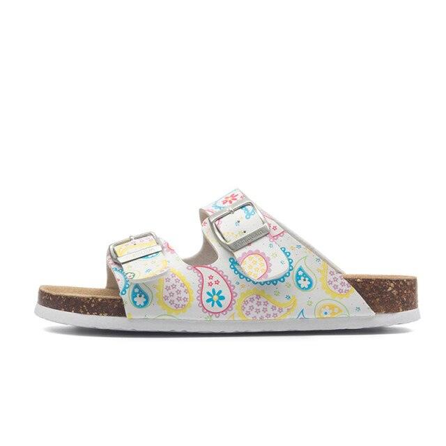 New Summer Beach Slippers Casual Double Buckle Non-slip Clogs Slides Women Slip On Flip Flop Women's Comfort Slides Double Buckle Adjustable EVA Flat Sandals