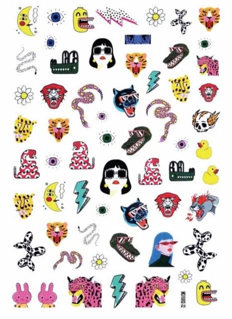 New Super Thin Self-Adhesive  Letter 3d Nail Decal Stickers Manicure Nail Art Decoration Accessories Holographic Old English Character Nail Self-Adhesive Sticker English Font Design Manicure Design Water Sliders Decorations Accessories