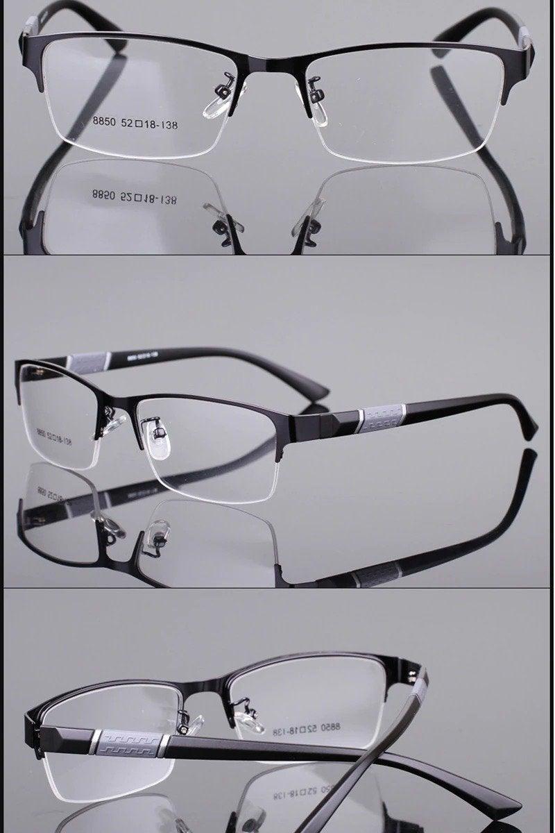 Lightweight Alloy Semi-Rimless Reading Glasses For  Men And Women With Quality Half Frame  Men Reading Glasses  For Men New Retro Eyewear