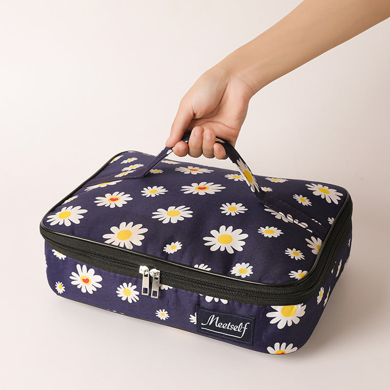 New Type Portable Aluminum Foil Thickened Bento Bag Students Carry Lunch Box Bag, Thermal Insulation, Lunch Picnic Bag