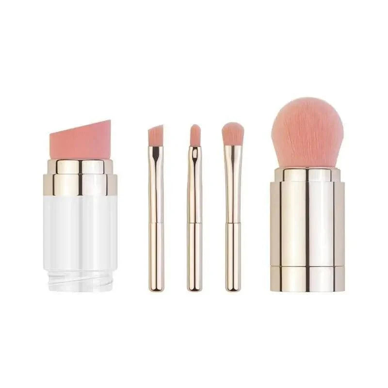 New Vintage Style 4 In 1 Makeup Brushes For Foundation, Eyebrow Shadow, Eyeliner Blush Powder, Brush Cosmetic And Concealer Professional Makeup Brush