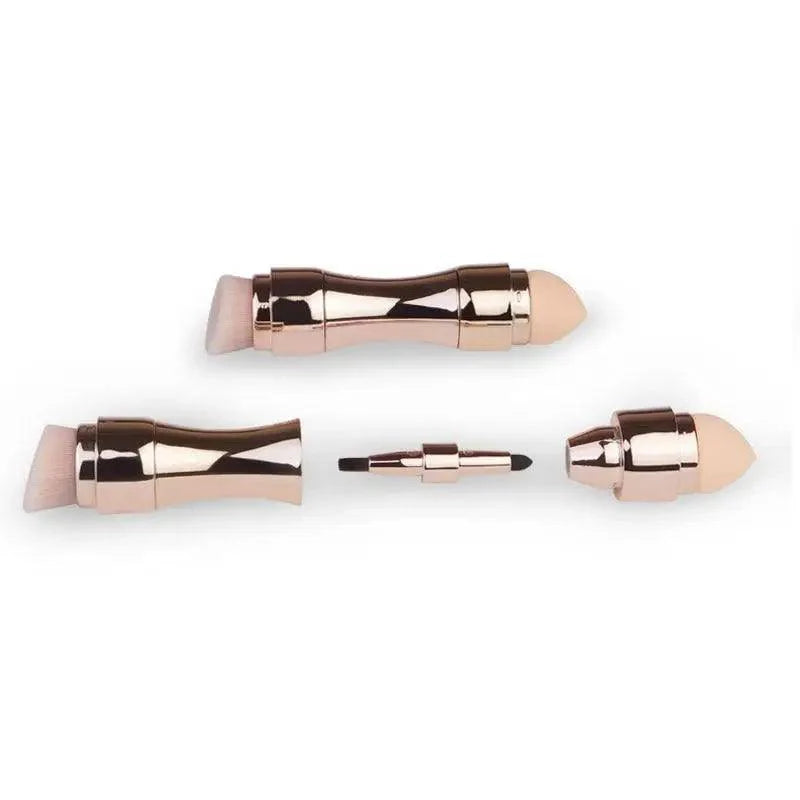 New Vintage Style 4 In 1 Makeup Brushes For Foundation, Eyebrow Shadow, Eyeliner Blush Powder, Brush Cosmetic And Concealer Professional Makeup Brush