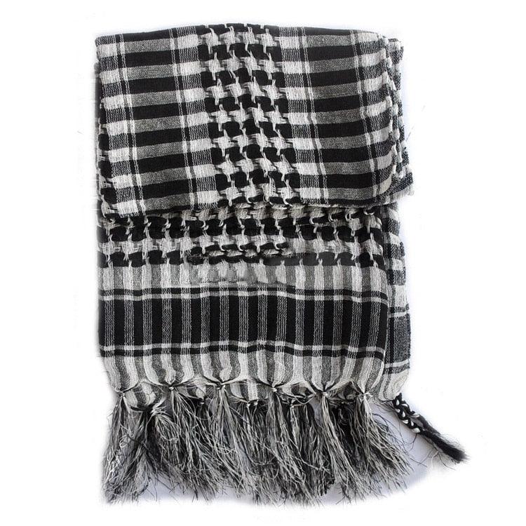 New Winter Women Men Windproof Warmer Military Scarf Muslim Hijab Unisex Scarves Tassel Desert Arab Keffiyeh Shawl  Scarf Military Shemagh Tactical Desert Keffiyeh Head Neck Scarf Arab Wrap with Tassel