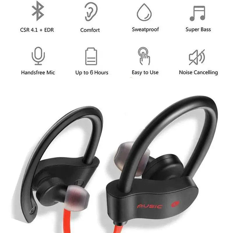 New Wireless Bluetooth Earphones Training Headphones Music Sport Headset Gaming Handsfree For All Smart Phones Bluetooth Earphone Wireless Headphones for Mobile Phone Sports Stereo Bluetooth