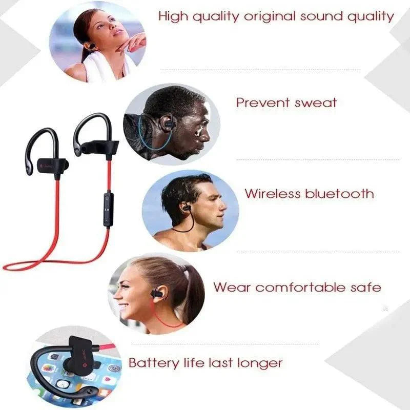 New Wireless Bluetooth Earphones Training Headphones Music Sport Headset Gaming Handsfree For All Smart Phones Bluetooth Earphone Wireless Headphones for Mobile Phone Sports Stereo Bluetooth