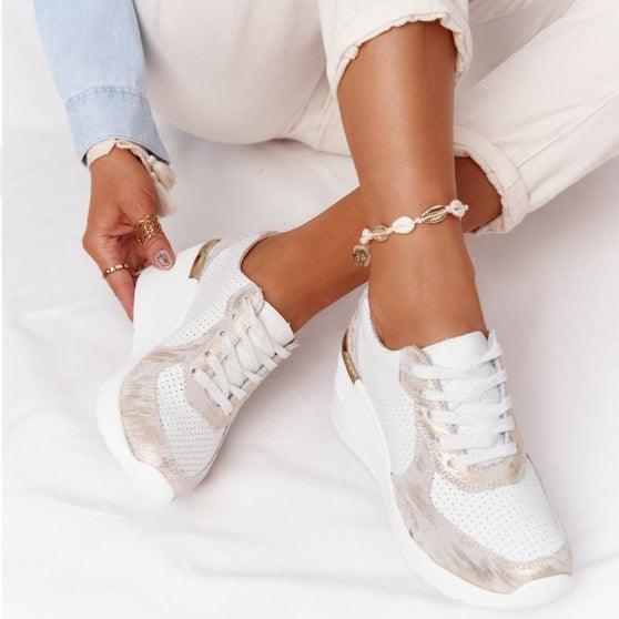 New Women Casual Shoes Height Increasing Sport Elegant Shoes Air Cushion Comfortable Sneakers Women's Vulcanize Shoes Sports Breathable Sneakers