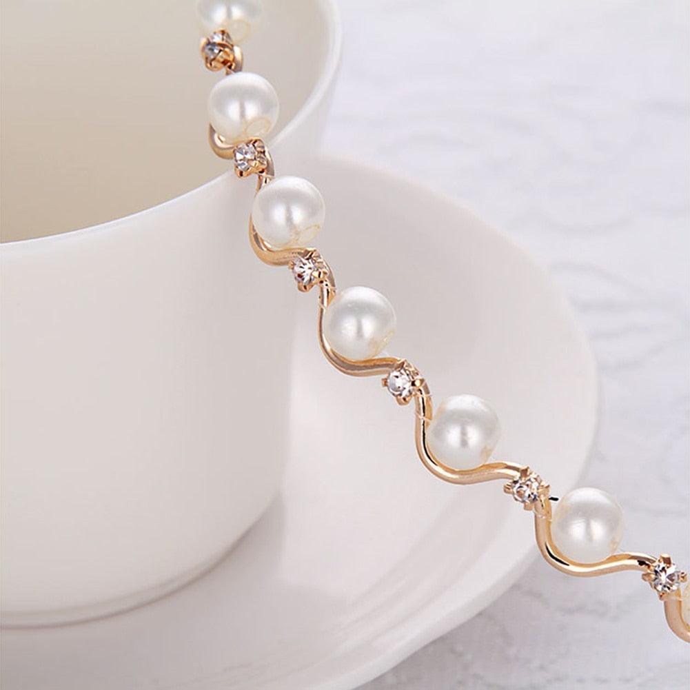 New Women Elegant Full Pearls Simple Hairbands Sweet Headband Hair Hoops Holder Ornament Head Band Lady Fashion Hair Accessories