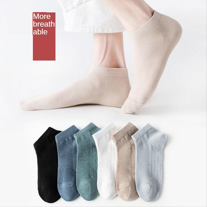 New Women Mesh Short Socks Invisible Ankle Socks Pack Ladies Spring Summer Breathable Thin Boat Socks Set