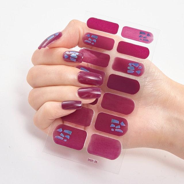 New Year Patterned Nail Decor Nail Polish Nail Art Stickers Full Beauty Sticker for Nails Nail Accessorie Christmas Nail Sticker 3D Nail Art Stickers Decal Slider Template Diy Nail Tool Decorations Nail Art Design Self Adhesive Luxury Designer Nail Sticke
