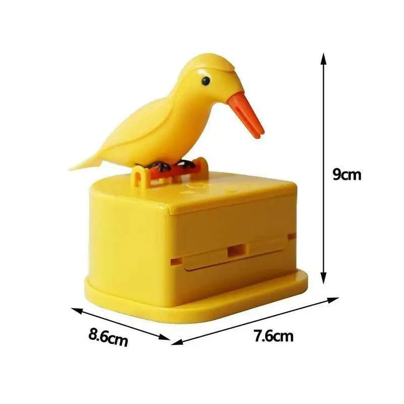 New Yellow Small Bird Toothpick Container Automatic Toothpick Dispenser Toothpick Holder Home Decoration Kitchen Accessories