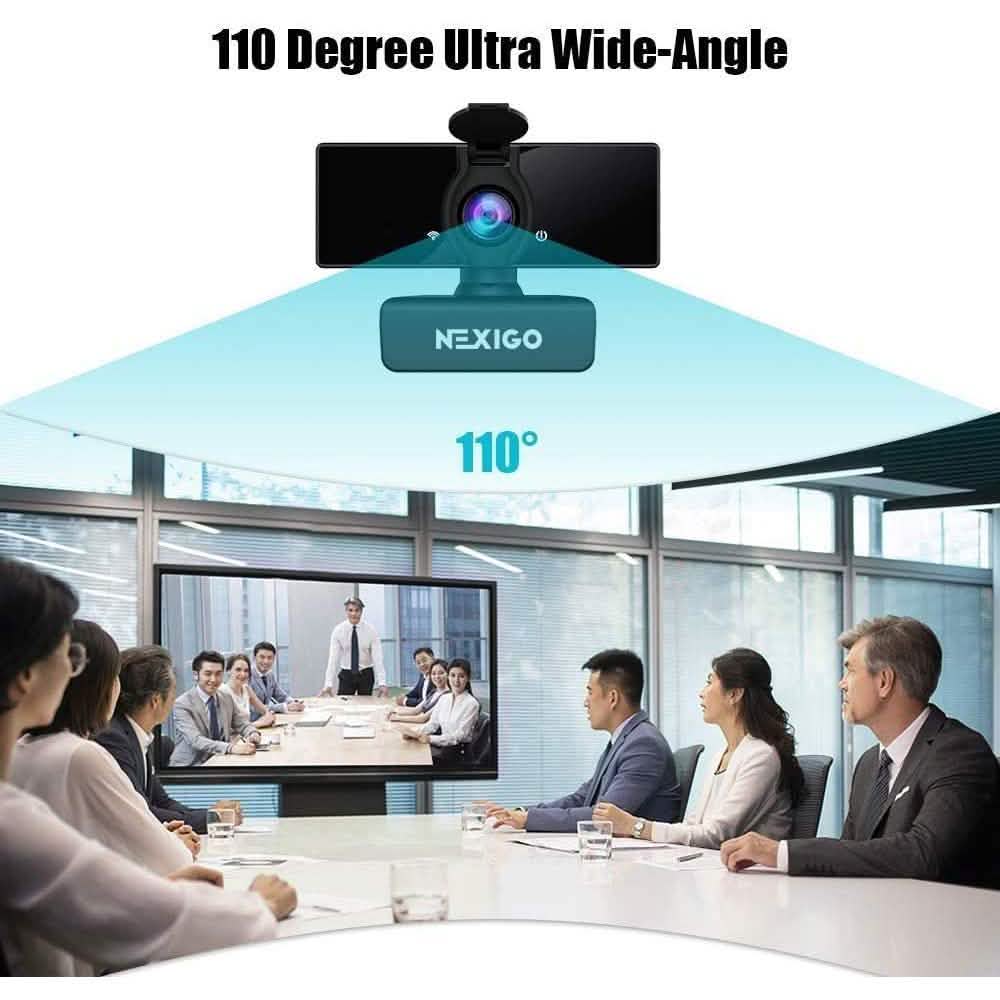 USB FHD Web Computer Camera with Dual Microphone & Privacy Cover