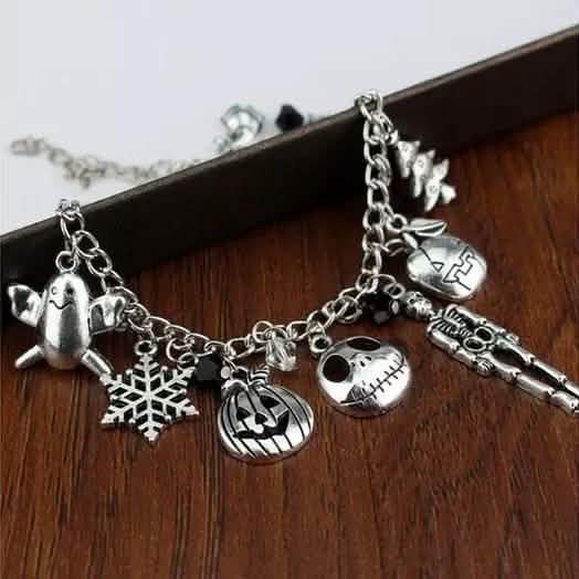 Nightmare Before Christmas Jack Skellington Sally Gothic Bracelet