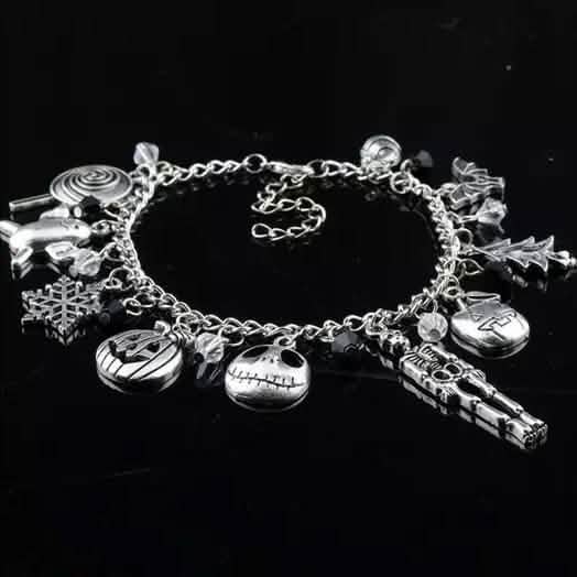 Nightmare Before Christmas Jack Skellington Sally Gothic Bracelet