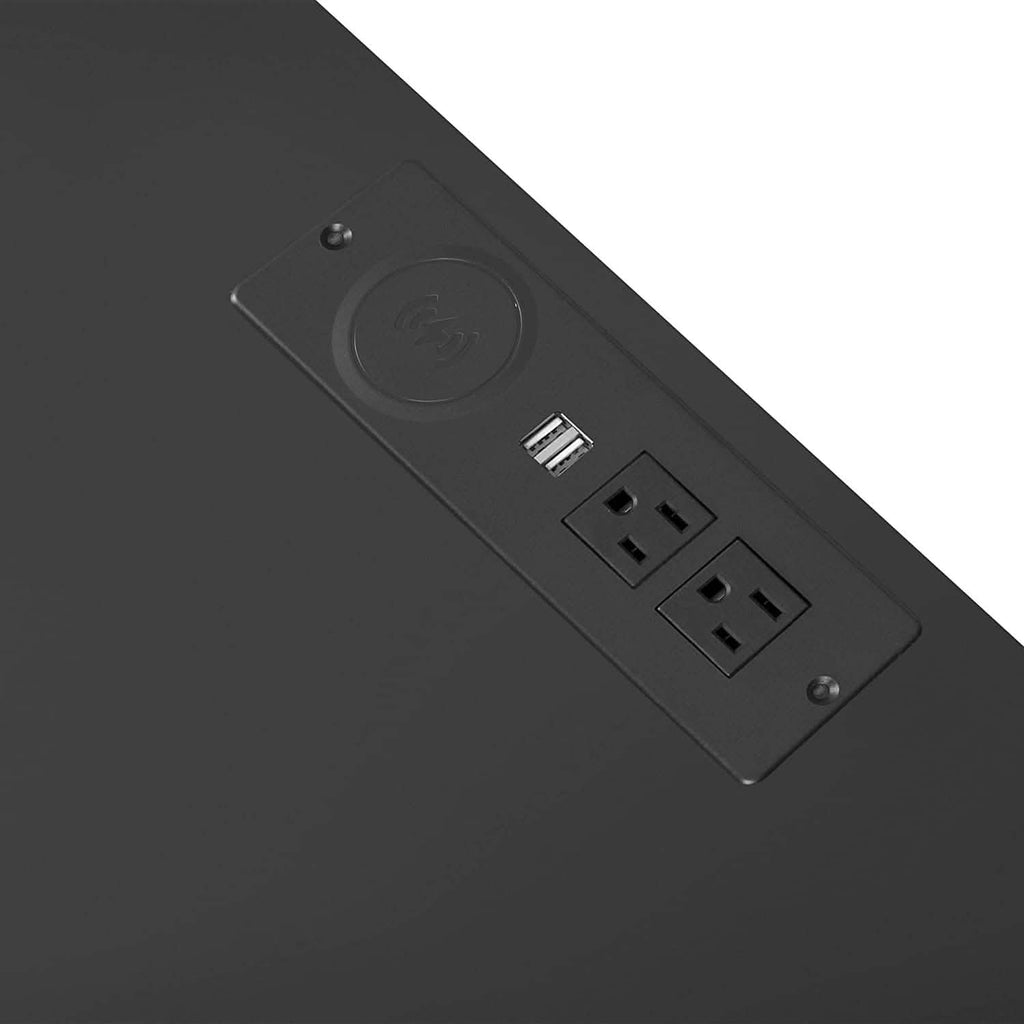 Nightstand with 3 Drawers, Cabinet and USB Charging Ports