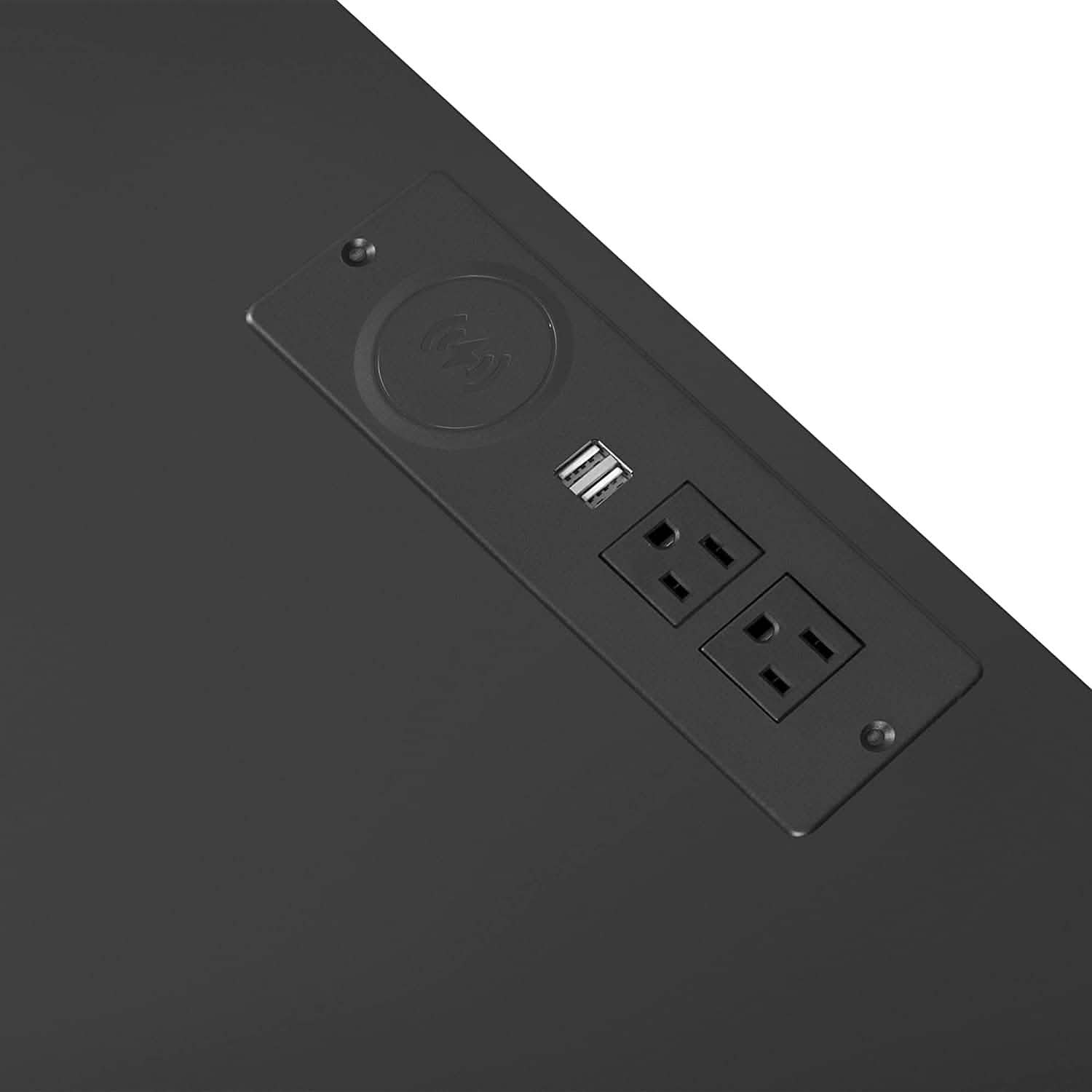 Nightstand with 3 Drawers, Cabinet and USB Charging Ports