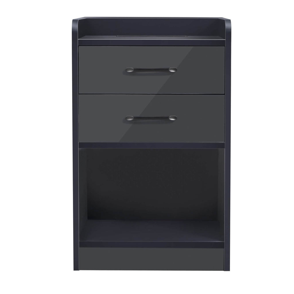 Nightstand with Charging Station and LED Lights