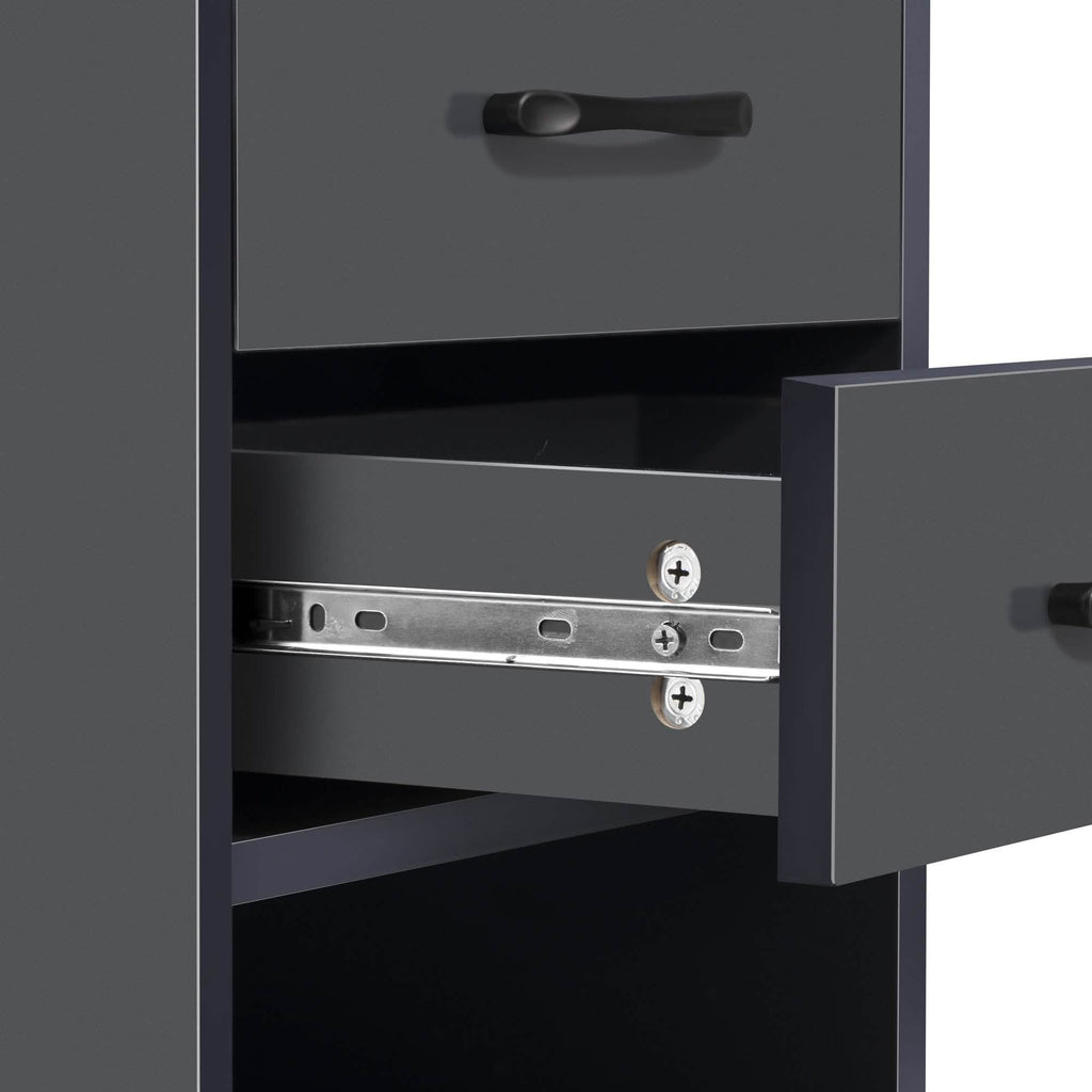 Nightstand with Charging Station and LED Lights