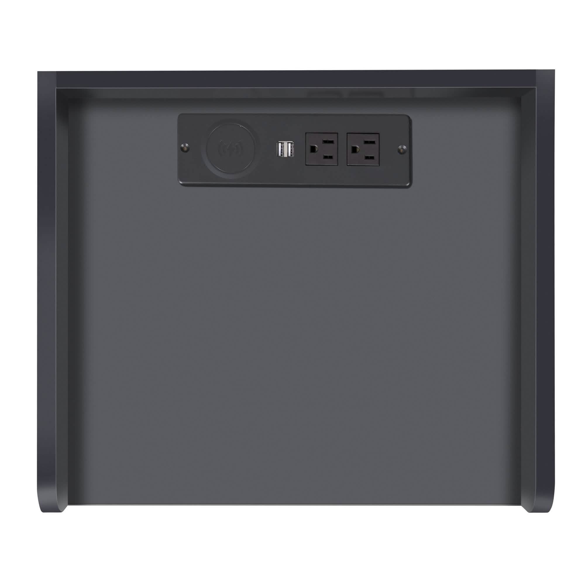 Nightstand with Charging Station and LED Lights