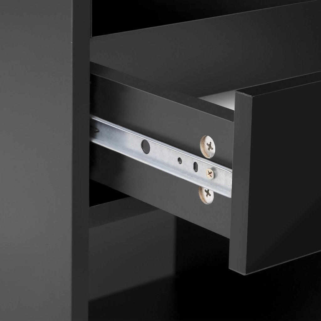 Nightstand with Charging Station and LED Lights