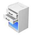 Nightstand with Charging Station and LED Lights