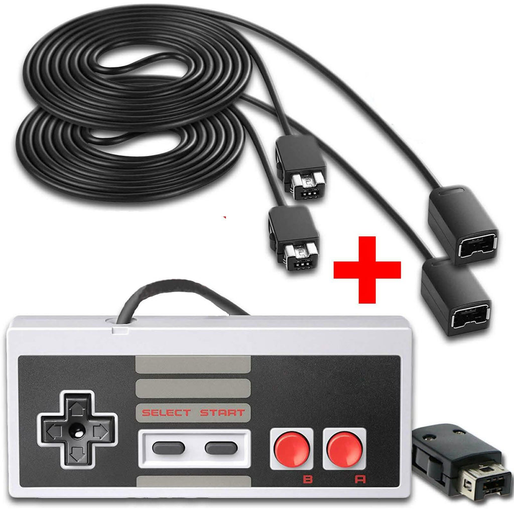 Nintendo NES Mini Classic Edition Game Controller with 2 Pieces 10ft Extension Cable