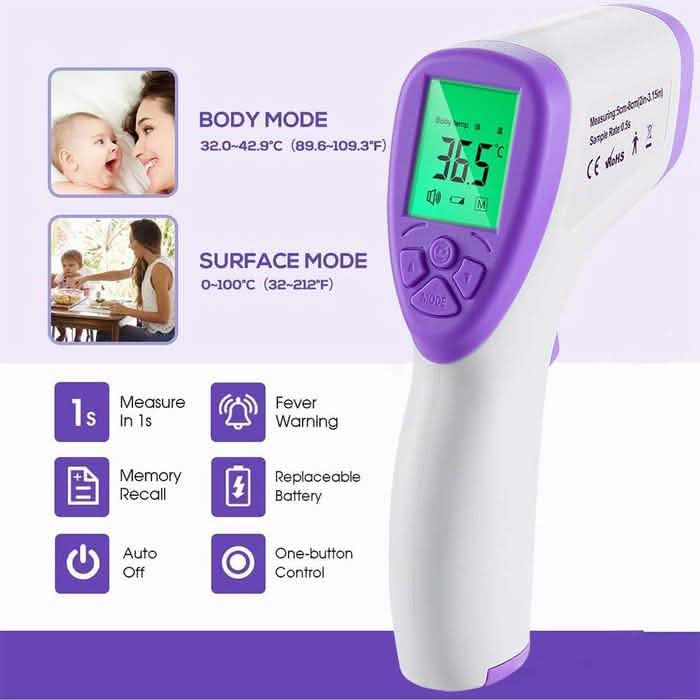 No-Contact Infrared Forehead LCD Thermometer BZ-R6