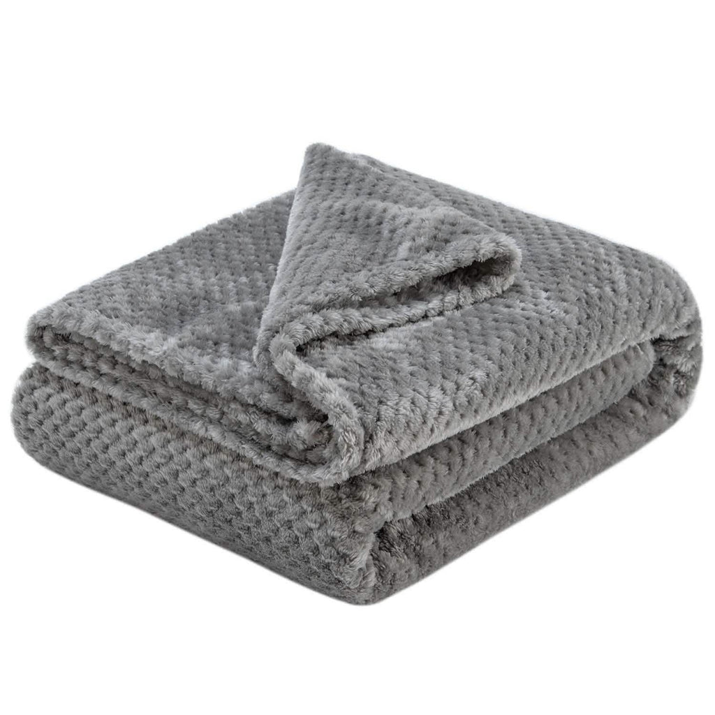 Noble House Solid Color Popcorn Microfiber Blanket