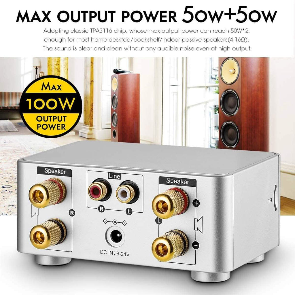 Nobsound 100W Mini Bluetooth 5.0 Power Amplifier