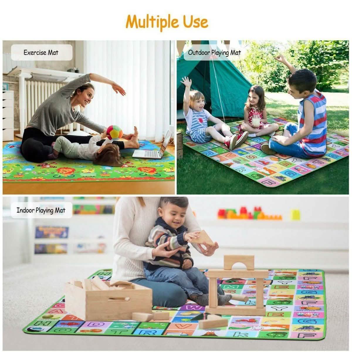 Non-Slip 2 Sides Foldable Soft Foam Kids Play Mat