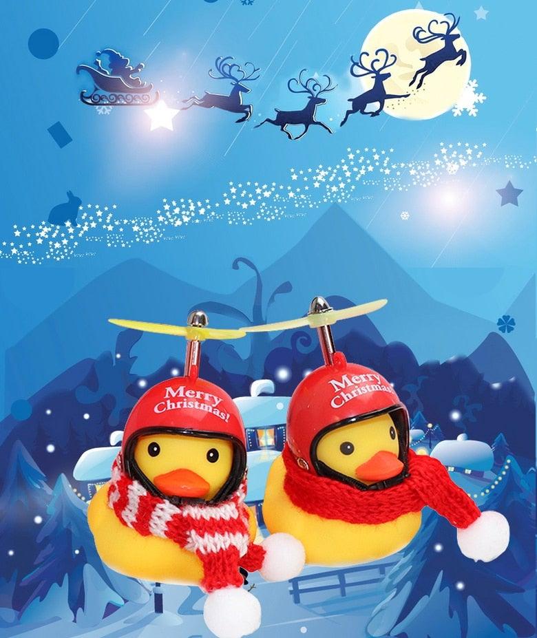 Normal Airscrew Helmet Standing Duck Broken Wind Small Yellow Duck Bike Motor Riding Cycling Lights Bicycle Accessories Rubber Yellow Duck Toy Bike Ornaments Yellow Duck With Proper Helmet Cool Decorations