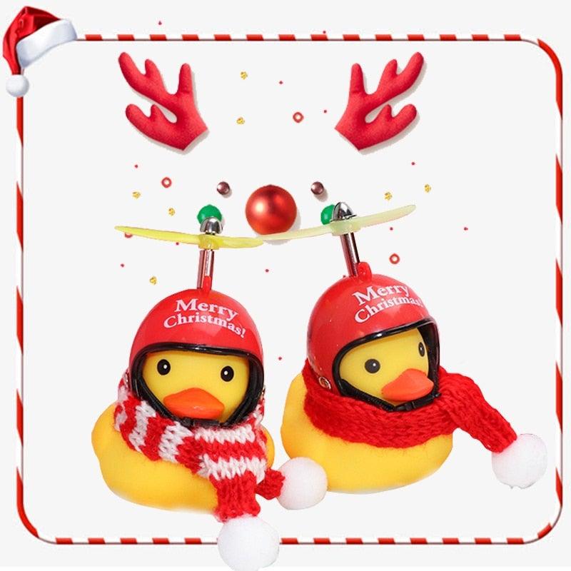 Normal Airscrew Helmet Standing Duck Broken Wind Small Yellow Duck Bike Motor Riding Cycling Lights Bicycle Accessories Rubber Yellow Duck Toy Bike Ornaments Yellow Duck With Proper Helmet Cool Decorations