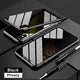 Magnetic Tempered Glass Privacy Metal Case iphone