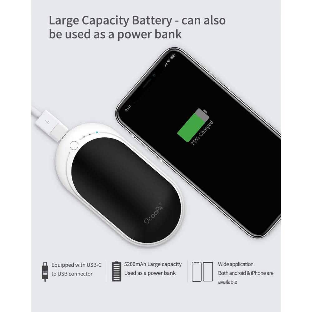 OCOOPA 5200 mAh Electric Portable Pocket Hand Warmer/Power Bank