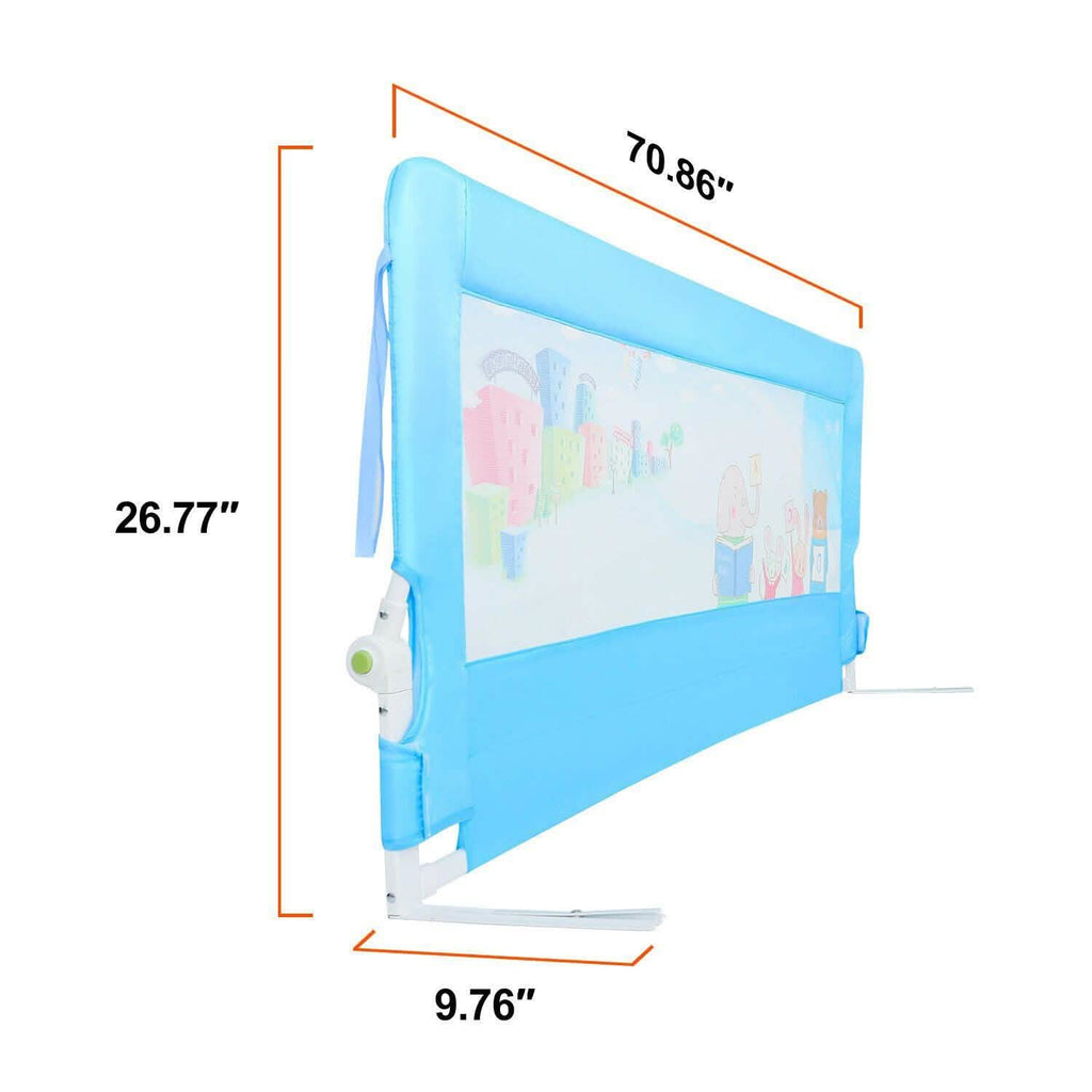 Odoland 180cm 71" Safety Bed Rail Anti Falling Guard Foldable Baby Child Toddler