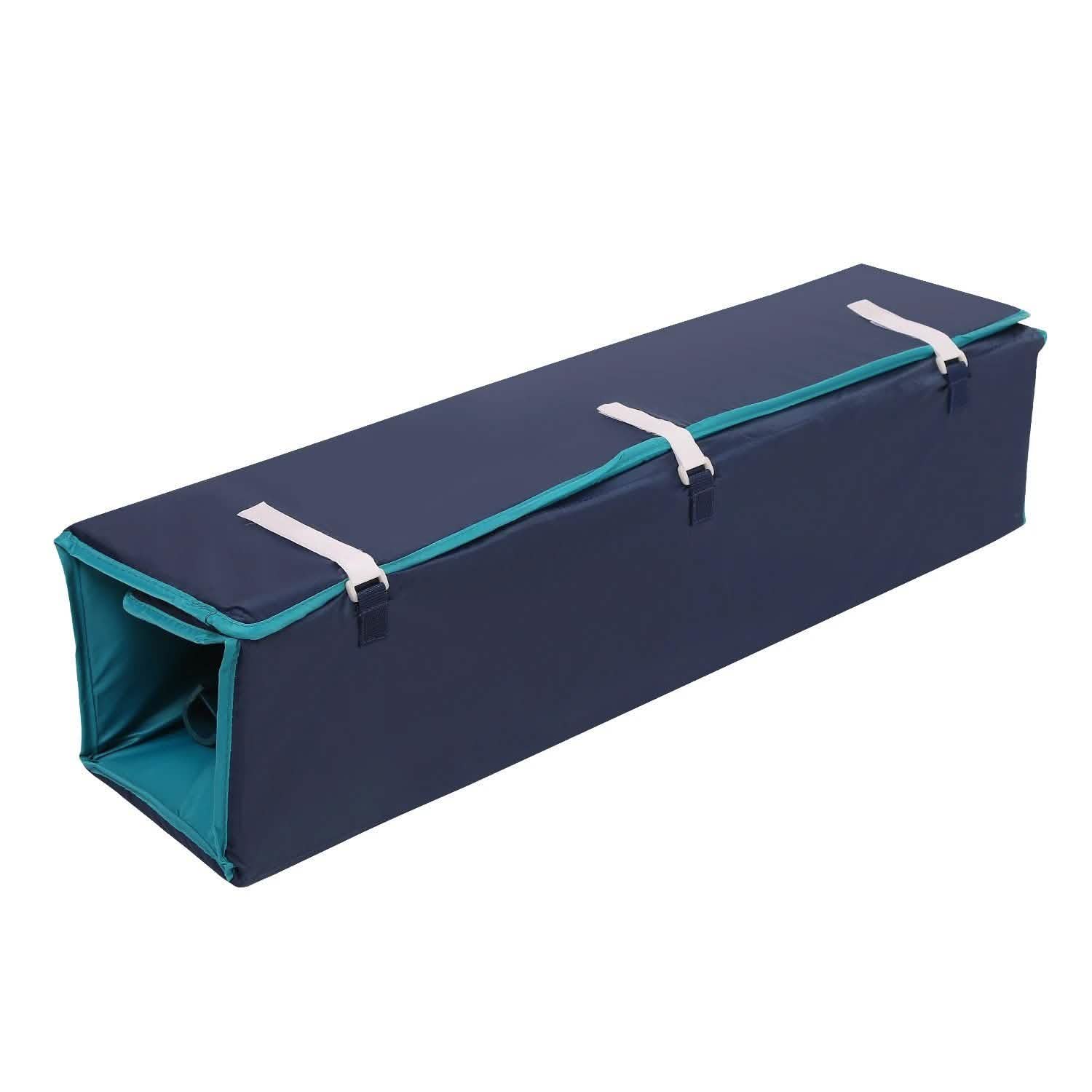 Odoland 39''x 39'' Infant Toddler Foldable Playpen Playard With Mattress Rail Fence Blue