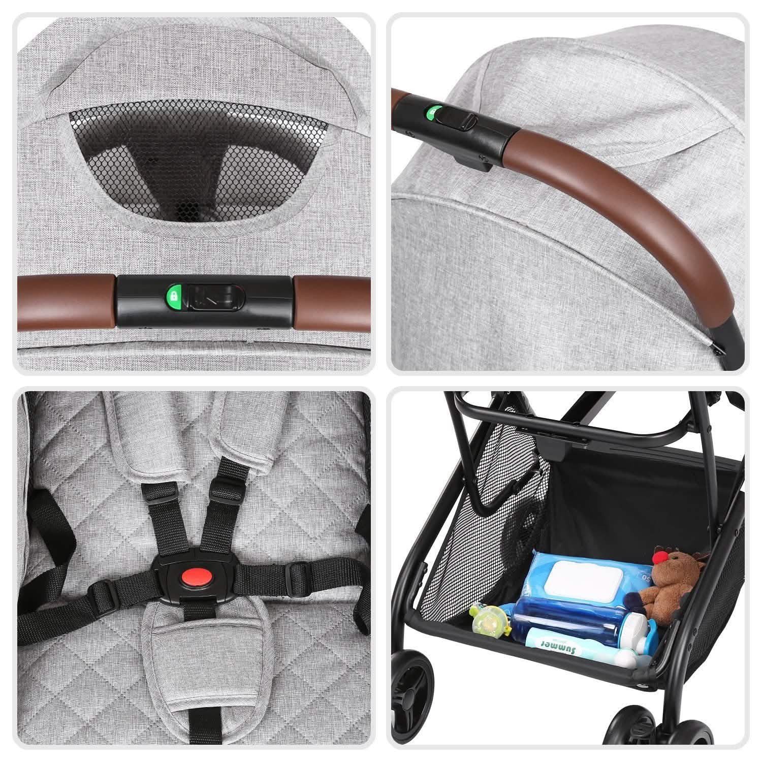 Odoland Lightweight Foldable Cynebaby Strollers for Infant